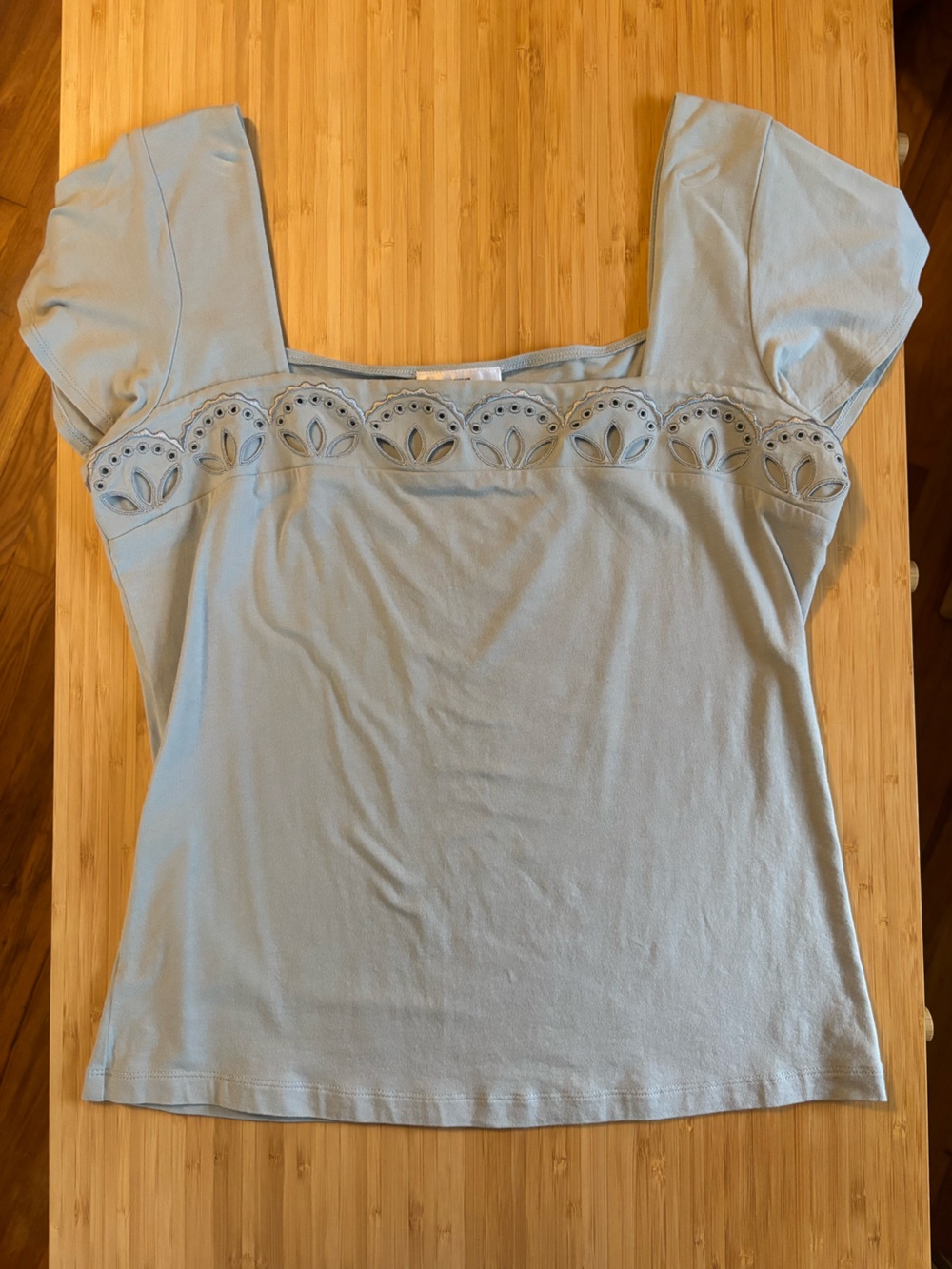 Ann Taylor Loft Light Blue Short Sleeve Top